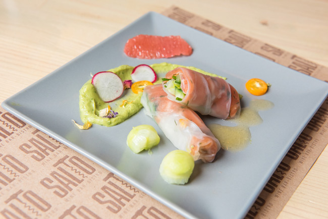 a plate of food on a table